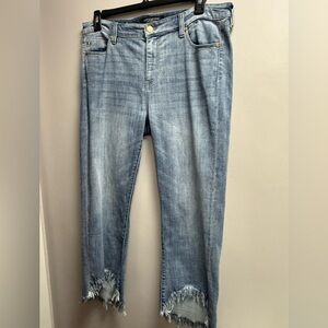 EUC Liverpool LA Distressed Cropped Flare Jeans 14 (32)